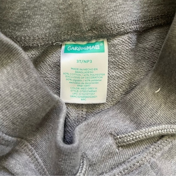 Garanimals light gray pull-up shorts side pockets wide elastic waist Boy 3T - Picture 7 of 7